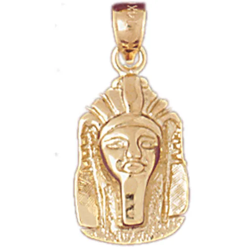 Charm Necklaces Goldia 14K Gold Ancient Egyptian Pharaoh Charm