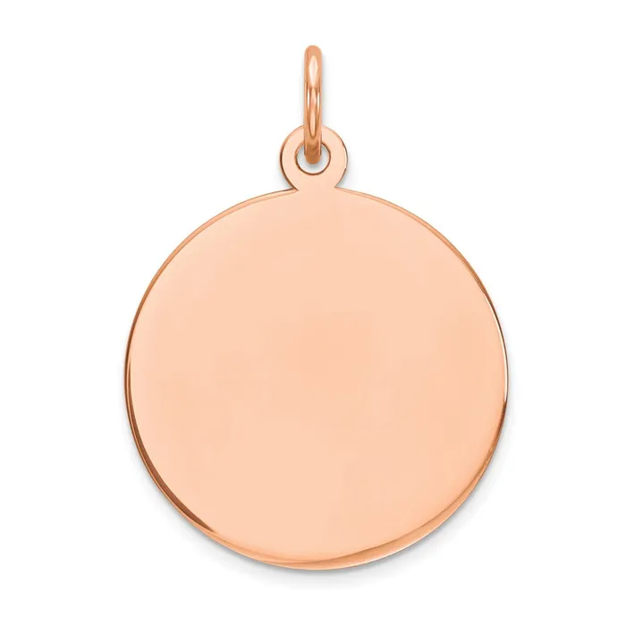 Charm Necklaces Goldia 14k Rose Gold Round Disc Charm