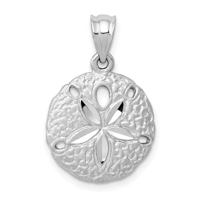 Charm Necklaces Goldia 14k White Gold Sanddollar Charm