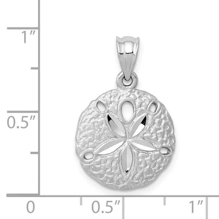 Charm Necklaces Goldia 14k White Gold Sanddollar Charm