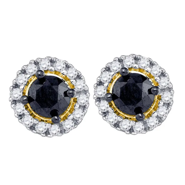 Earrings gndatlanta 1 CTWDiamond BLACK DIAMOND EARRINGS