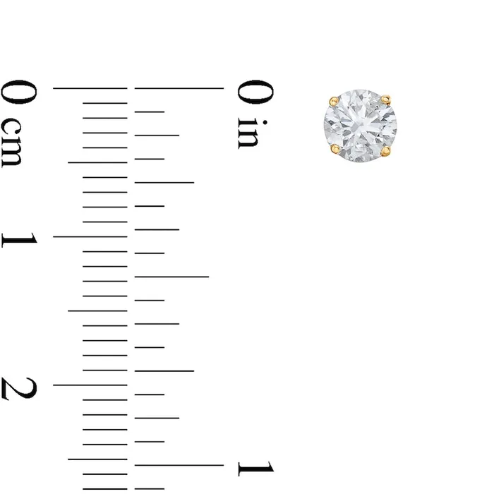 Earrings Goldia 088 CT TW Diamond Solitaire Stud Earrings in 14K Gold JI1 Earrings Goldia 088 CT TW Diamond Solitaire Stud Earrings in 14K Gold JI1