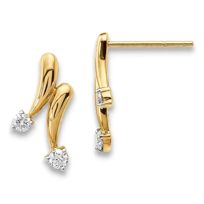 Earrings Goldia 14k Yellow Gold Real Diamond Earrings
