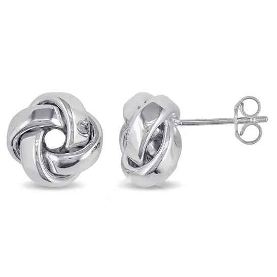 Earrings JMS always Original Amour 10mm Love Knot Stud Earrings in 10k White Gold Earrings JMS always Original Amour 10mm Love Knot Stud Earrings in 10k White Gold