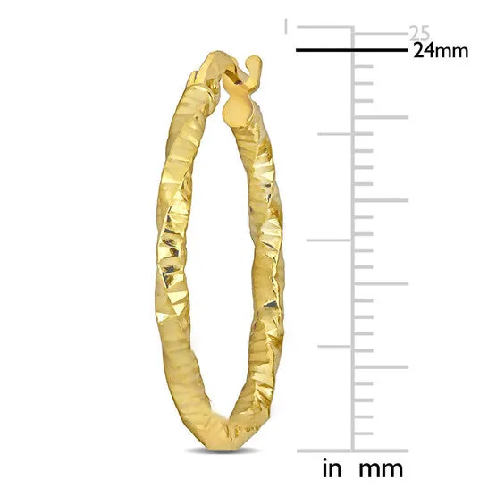Earrings JMS always Original AMOUR 24mm Oval Twisted and Textured Hoop Earrings In 14K Yellow Gold Earrings JMS always Original AMOUR 24mm Oval Twisted and Textured Hoop Earrings In 14K Yellow Gold