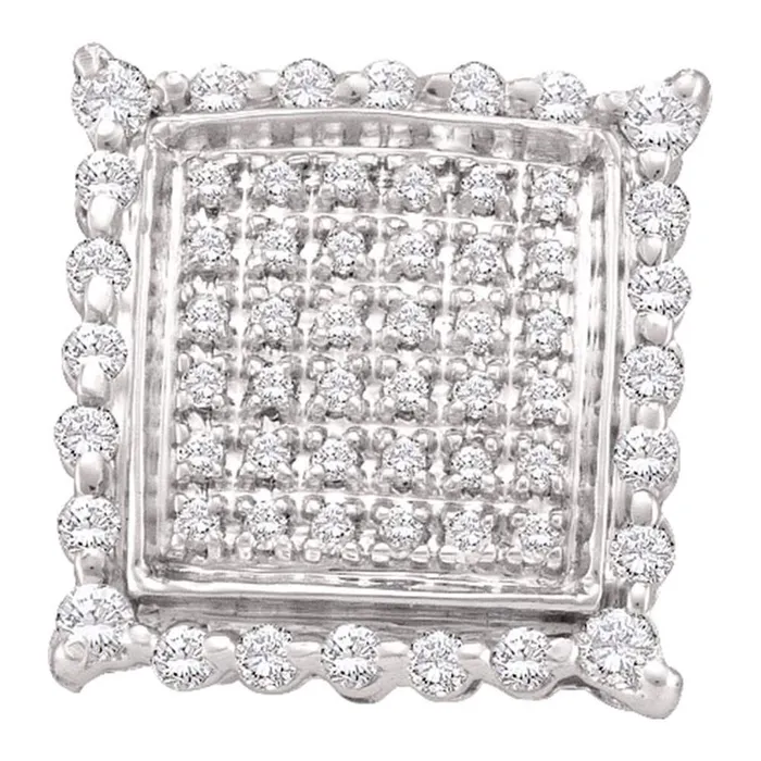gndatlanta 10k Yellow Gold Round Diamond Square Cluster Stud Earrings 12 Cttw Earrings gndatlanta 10k Yellow Gold Round Diamond Square Cluster Stud Earrings 12 Cttw Earrings