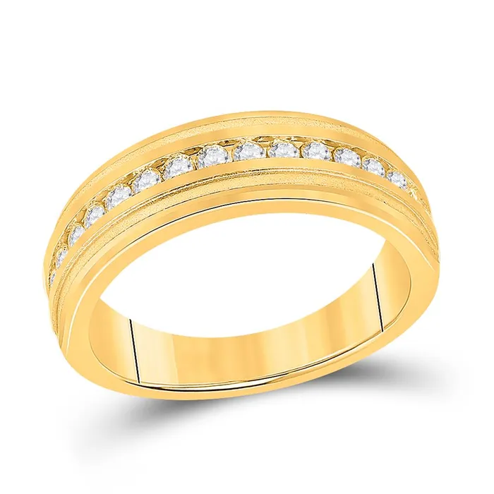 gndatlanta 10k Yellow Gold Round Diamond Wedding Single Row Band Ring 12 Cttw Rings gndatlanta 10k Yellow Gold Round Diamond Wedding Single Row Band Ring 12 Cttw Rings