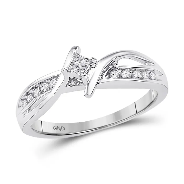 gndatlanta 14k White Gold Princess Diamond Solitaire Bridal Engagement Ring 15 Cttw Rings gndatlanta 14k White Gold Princess Diamond Solitaire Bridal Engagement Ring 15 Cttw Rings