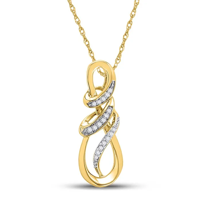 gndatlanta Necklaces 10k Yellow Gold Round Diamond Infinity Anniversary Love Pendant 110 Cttw gndatlanta Necklaces 10k Yellow Gold Round Diamond Infinity Anniversary Love Pendant 110 Cttw