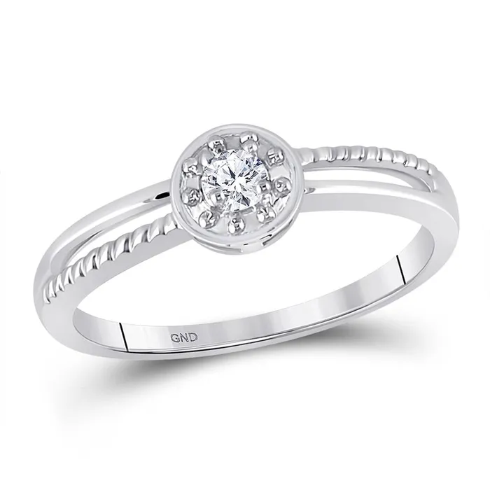 gndatlanta Rings 14k White Gold Round Diamond Solitaire Promise Ring 120 Cttw gndatlanta Rings 14k White Gold Round Diamond Solitaire Promise Ring 120 Cttw