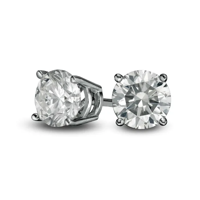 Goldia 1 CT TW Diamond Solitaire Stud Earrings in 10K White Gold Earrings Goldia 1 CT TW Diamond Solitaire Stud Earrings in 10K White Gold Earrings
