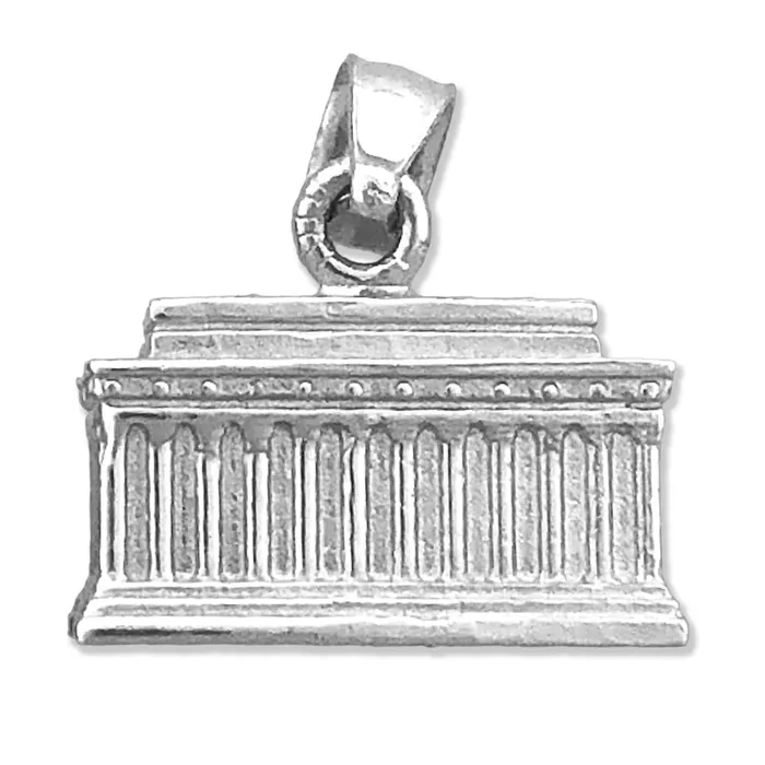 Goldia 14K Gold 3D Washington DC Lincoln Memorial Charm Charm Necklaces