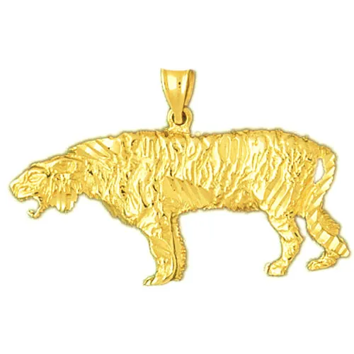 Goldia 14K Gold Tiger Pendant PreStyled Sets