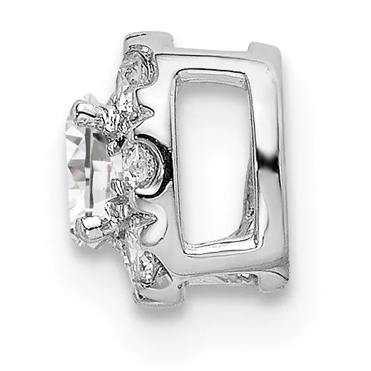 Goldia 14k White Gold 13 Ct Lab Grown Diamond VSSI G Cushion Halo Chain Slide Pendant Necklaces