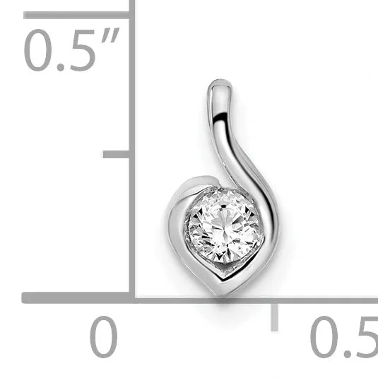 Goldia 14k White Gold 16 Ct Lab Grown Diamond VSSI G Fashion Pendant Necklaces