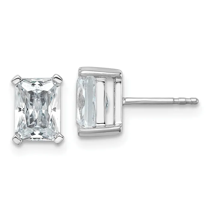 Goldia 14k White Gold 3 ctw Certified Lab Grown Diamond VSSI G Radiant 4 Prong Heavy Wt Stud Earrings Earrings Goldia 14k White Gold 3 ctw Certified Lab Grown Diamond VSSI G Radiant 4 Prong Heavy Wt Stud Earrings Earrings