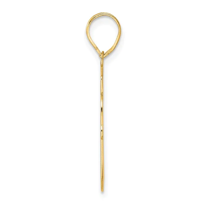 Goldia 14k Yellow Gold Brushed Border Script Number 90 Pendant PreStyled Sets
