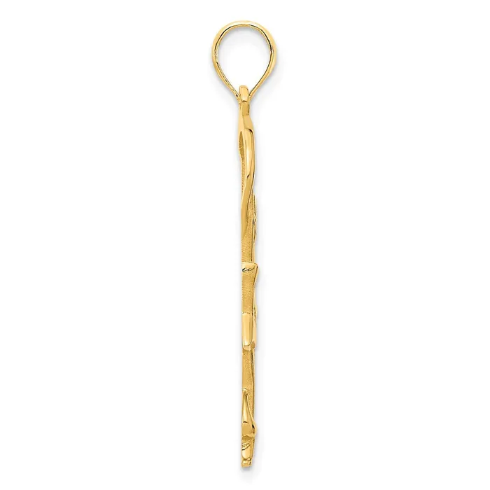 Goldia 14k Yellow Gold Gymnast w Ribbon Pendant PreStyled Sets