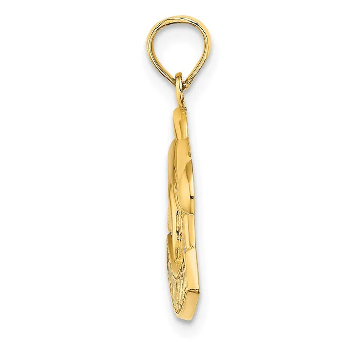 Goldia 14k Yellow Gold HAWAII Dolphin Charm Charm Necklaces
