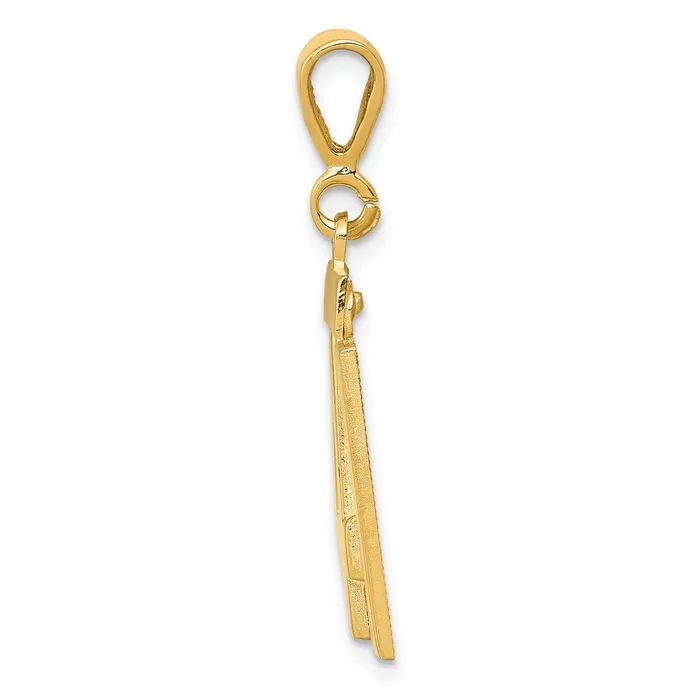Goldia 14k Yellow Gold Medium Polished Number 41 Charm Charm Necklaces