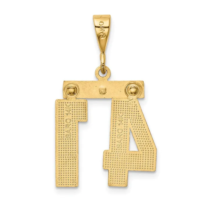 Goldia 14k Yellow Gold Medium Polished Number 41 Charm Charm Necklaces