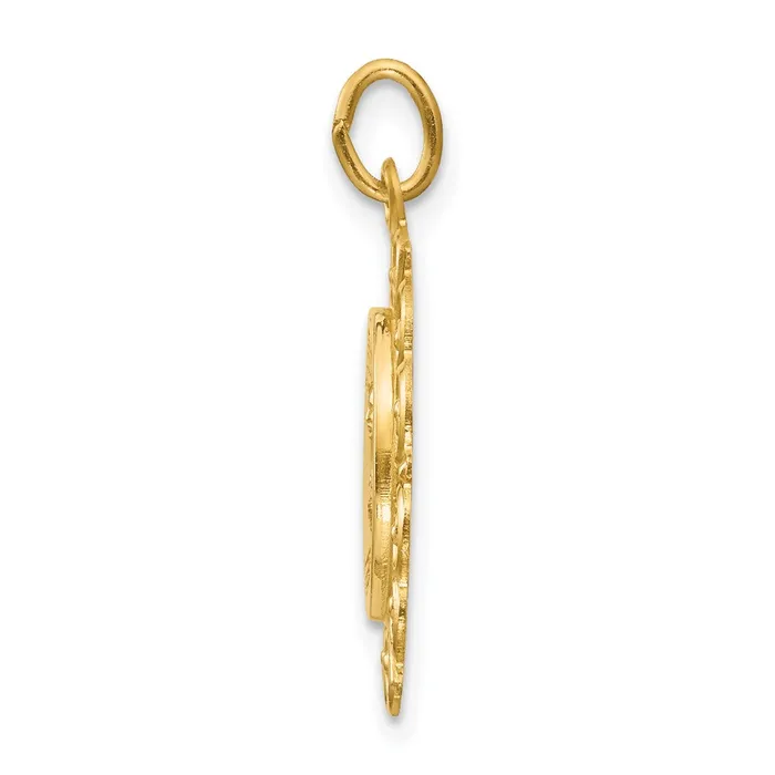Goldia 14k Yellow Gold Saint Theresa Medal Charm Charm Necklaces