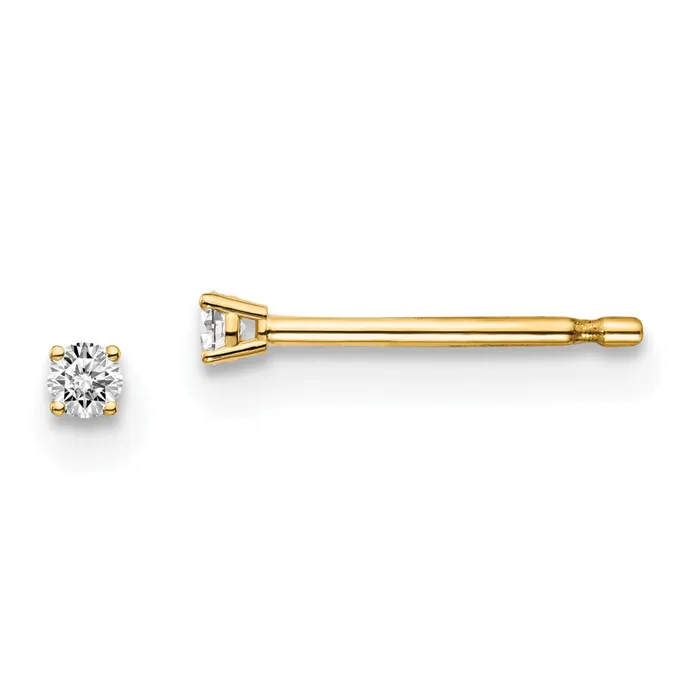 goldiaca Earrings 14y 05ct I1 J K Diamond Stud Push on Post Earrings