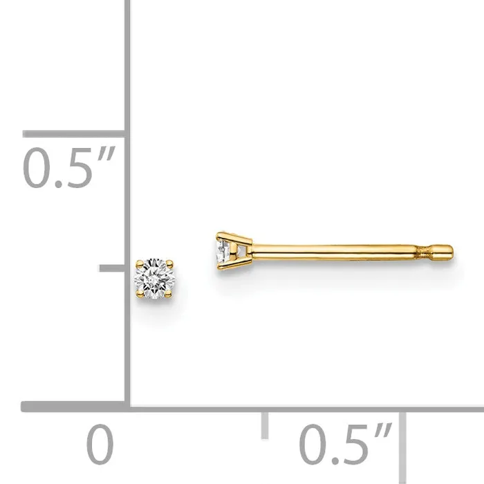 goldiaca Earrings 14y 05ct I1 J K Diamond Stud Push on Post Earrings