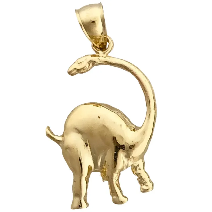 Goldia Charm Necklaces 14K Gold Brontosaurus Charm