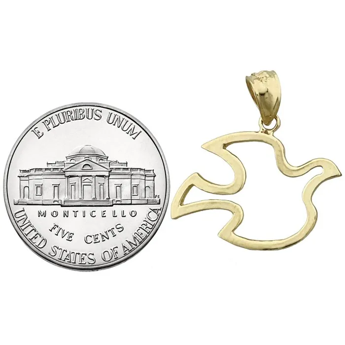 Goldia Charm Necklaces 14K Gold Holy Spirit Dove Charm