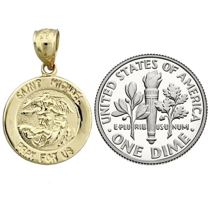 Goldia Charm Necklaces 14K Gold Saint Michael Charm