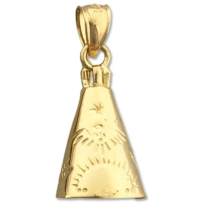 Goldia Charm Necklaces 14K Gold Teepee Charm