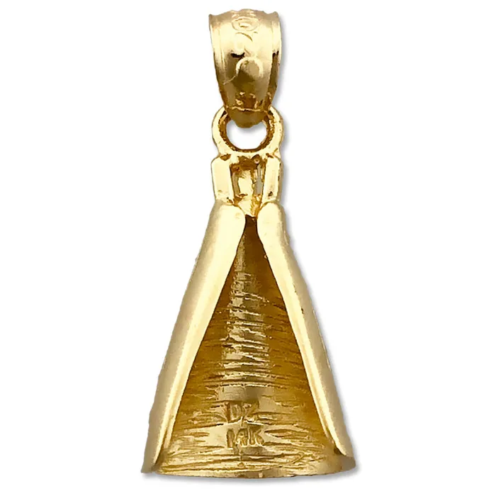 Goldia Charm Necklaces 14K Gold Teepee Charm