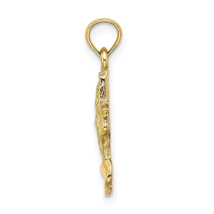 Goldia Charm Necklaces 14k Yellow Gold 2D Praying Hands Charm