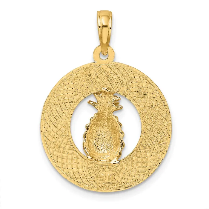 Goldia Charm Necklaces 14k Yellow Gold CHARLESTON Pineapple Charm