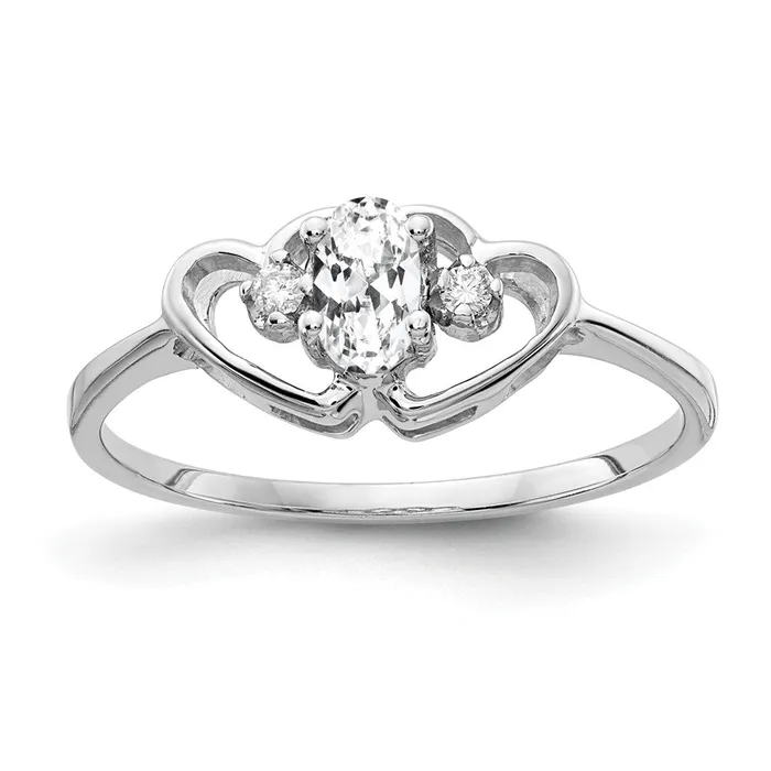 Goldiacom Rings 14k White Gold 5x3mm Oval Cubic Zirconia AAA Real Diamond ring Goldiacom Rings 14k White Gold 5x3mm Oval Cubic Zirconia AAA Real Diamond ring