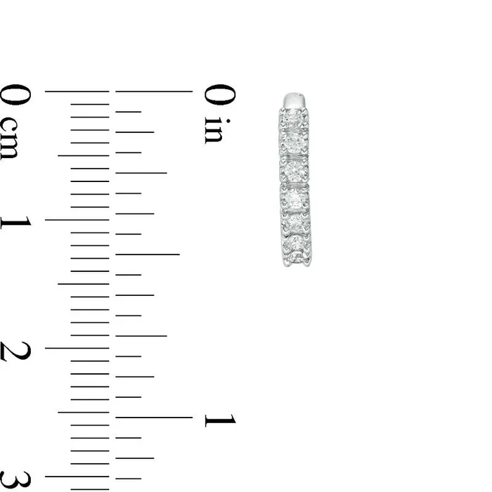 Goldia Earrings 025 CT TW Diamond Huggie Hoop Earrings in 14K White Gold Goldia Earrings 025 CT TW Diamond Huggie Hoop Earrings in 14K White Gold