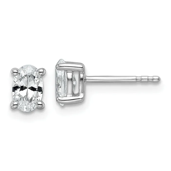 Goldia Earrings 14k White Gold 34 ctw Certified Lab Grown Diamond VSSI G Oval 4 Prong Heavy Wt Stud Earrings Goldia Earrings 14k White Gold 34 ctw Certified Lab Grown Diamond VSSI G Oval 4 Prong Heavy Wt Stud Earrings