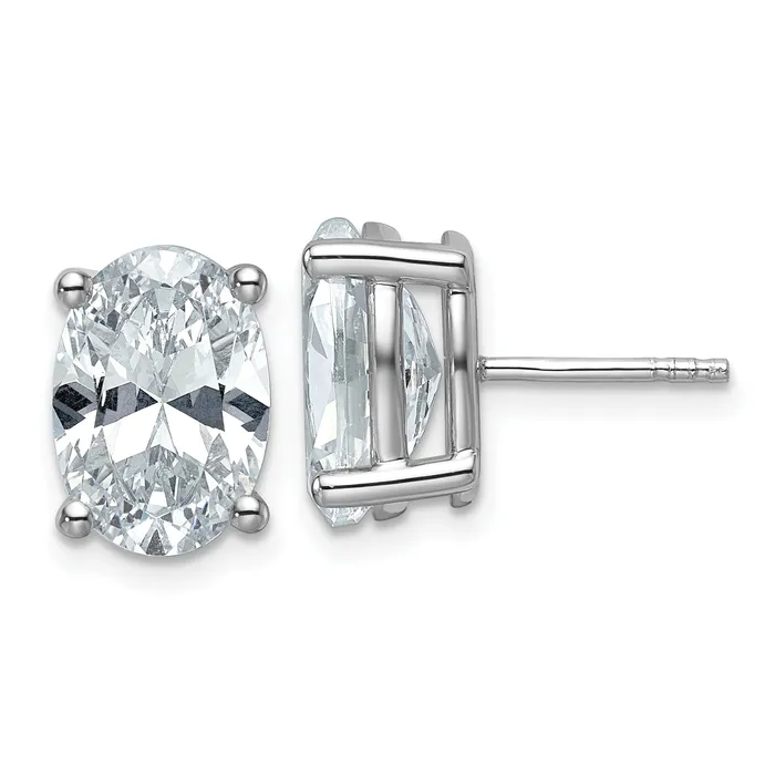 Goldia Earrings 14k White Gold 6 ctw Lab Grown Diamond VSSI G Oval 4 Prong Heavy Wt Stud Earrings Goldia Earrings 14k White Gold 6 ctw Lab Grown Diamond VSSI G Oval 4 Prong Heavy Wt Stud Earrings
