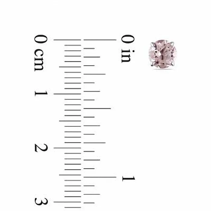 Goldia Earrings 50mm Morganite Stud Earrings in 14K White Gold Goldia Earrings 50mm Morganite Stud Earrings in 14K White Gold