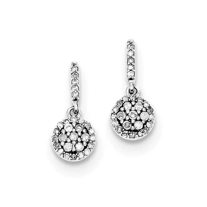Goldia Earrings Sterling Silver Rhodium Diamond Earrings