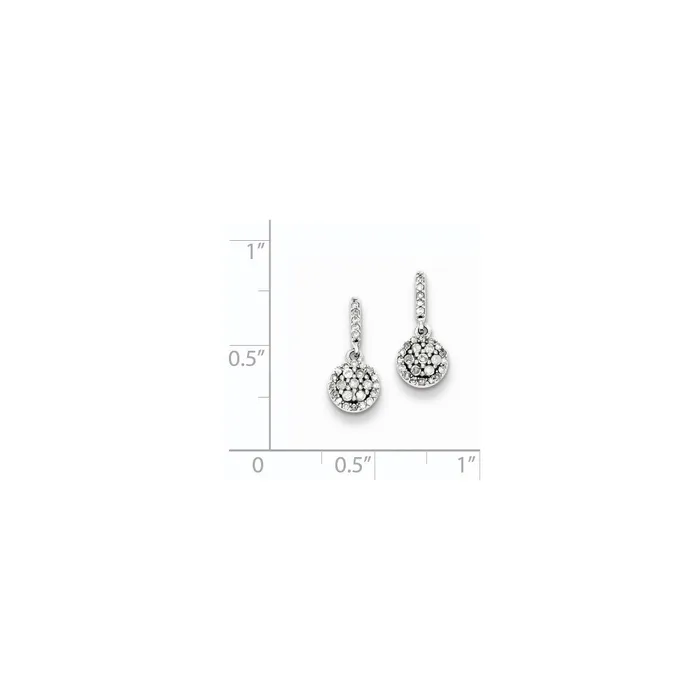 Goldia Earrings Sterling Silver Rhodium Diamond Earrings