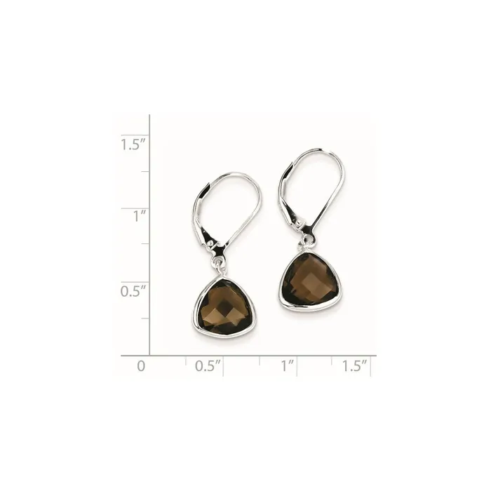 Goldia Earrings Sterling Silver Smoky Quartz Earrings