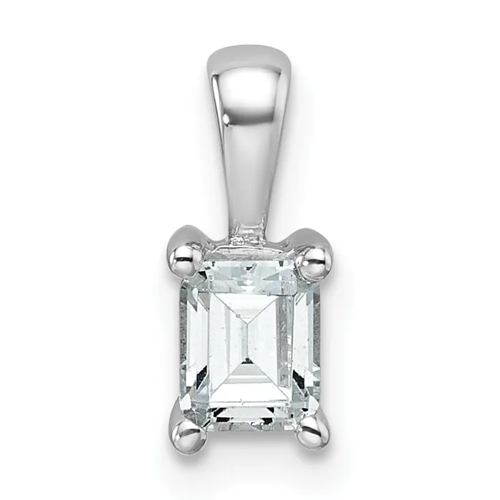 Goldia Necklaces 14k White Gold 12 Ct Lab Grown Diamond VSSI G Emerald Four Prong Pendant Goldia Necklaces 14k White Gold 12 Ct Lab Grown Diamond VSSI G Emerald Four Prong Pendant