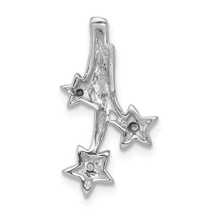 Goldia Necklaces 14k White Gold Real Diamond Shooting Stars Chain Slide