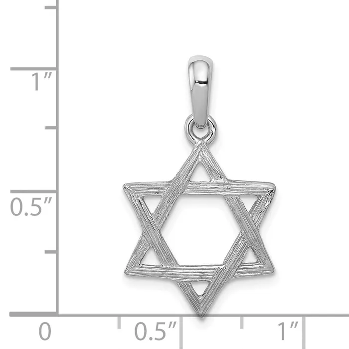 Goldia Necklaces 14k White Gold Star Of David Pendant