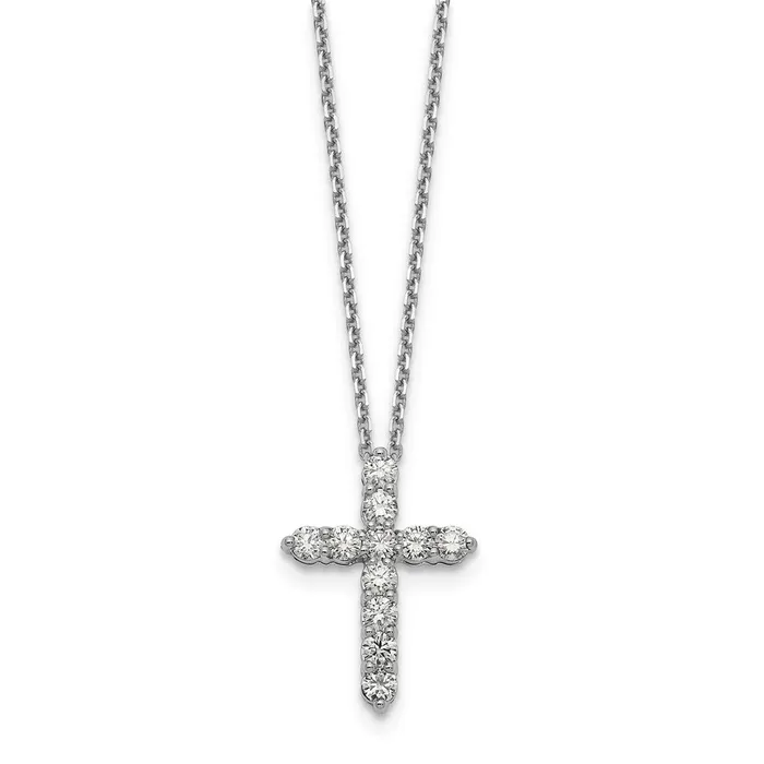 Goldia Necklaces 14K White GoldTrue Origin Lab Grown Real Diamond VSSI D E F Cross Pendant Necklace Goldia Necklaces 14K White GoldTrue Origin Lab Grown Real Diamond VSSI D E F Cross Pendant Necklace