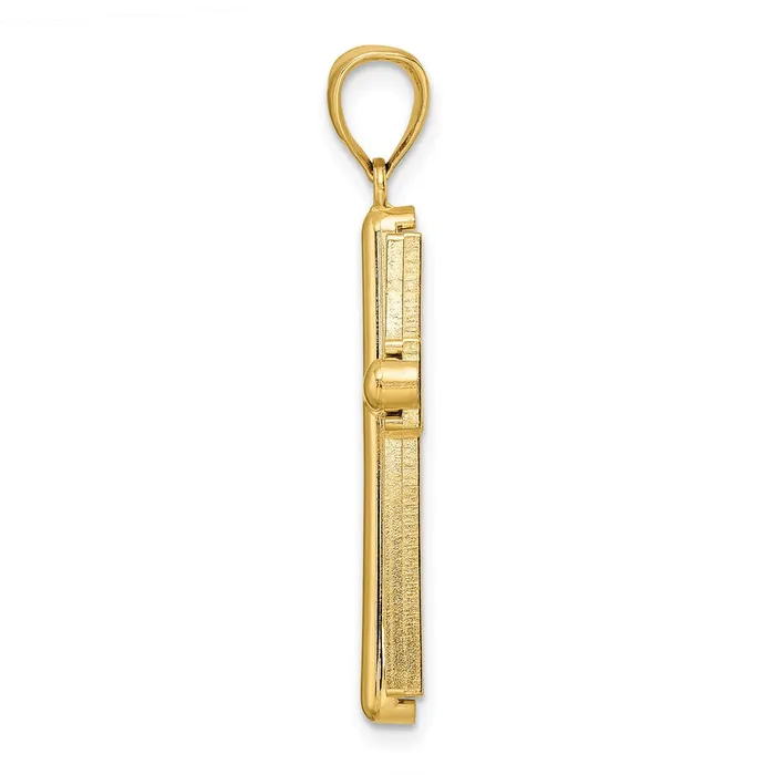 Goldia Necklaces 14k Yellow Gold Beveled Cross Pendant