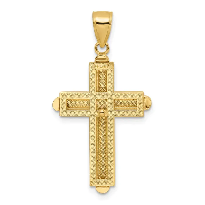 Goldia Necklaces 14k Yellow Gold Beveled Cross Pendant