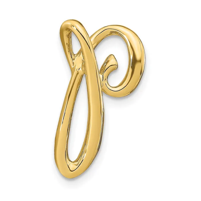 Goldia Necklaces 14k Yellow Gold Polished Letter P Initial Slide